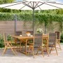 Set de comedor jardín 7 pzas polipropileno madera maciza gris de , Conjuntos de jardín - Ref: Foro24-3281734, Precio: 788,81 ...