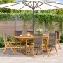 Set de comedor jardín 7 pzas polipropileno madera maciza gris by , Garden sets - Ref: Foro24-3281734, Price: 852,59 €, Discou...