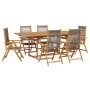Set de comedor jardín 7 pzas polipropileno madera maciza gris de , Conjuntos de jardín - Ref: Foro24-3281734, Precio: 788,81 ...