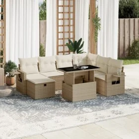 Set de sofás de jardín y cojines 8 piezas ratán sintético beige by , Garden sets - Ref: Foro24-3274998, Price: 581,88 €, Disc...