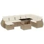 Set de sofás de jardín 9 pzas con cojines ratán sintético beige von , Gartensets - Ref: Foro24-3275188, Preis: 710,22 €, Raba...