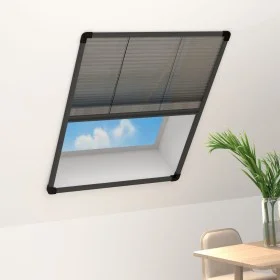 Mosquitera plisada para ventanas aluminio antracita 80x100cm by vidaXL, Mosquito nets for windows - Ref: Foro24-148664, Price...