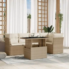 Juego de sofás jardín con cojines 6 pzas ratán sintético beige by , Garden sets - Ref: Foro24-3266568, Price: 464,68 €, Disco...