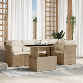 Juego de sofás jardín con cojines 6 pzas ratán sintético beige von , Gartensets - Ref: Foro24-3266568, Preis: 447,36 €, Rabat...