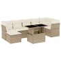 Set de sofás de jardín y cojines 8 piezas ratán sintético beige by , Garden sets - Ref: Foro24-3266748, Price: 541,63 €, Disc...