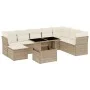 Set de sofás de jardín 9 pzas con cojines ratán sintético beige by , Garden sets - Ref: Foro24-3266788, Price: 630,47 €, Disc...
