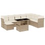 Set de sofás de jardín 9 pzas con cojines ratán sintético beige von , Gartensets - Ref: Foro24-3266788, Preis: 606,62 €, Raba...