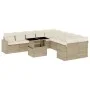 Set de sofás de jardín 11pzas con cojines ratán sintético beige von , Gartensets - Ref: Foro24-3267538, Preis: 766,03 €, Raba...