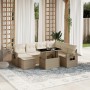 Set de sofás de jardín y cojines 8 piezas ratán sintético beige von , Gartensets - Ref: Foro24-3268068, Preis: 542,59 €, Raba...