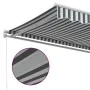 Toldo retráctil manual gris antracita y blanco 600x300 cm de , Toldos - Ref: Foro24-3216032, Precio: 525,84 €, Descuento: %