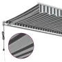 Toldo retráctil automático gris antracita y blanco 600x300 cm by , Awnings - Ref: Foro24-3310242, Price: 490,04 €, Discount: %