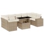 Set de sofás de jardín y cojines 8 piezas ratán sintético beige de , Conjuntos de jardín - Ref: Foro24-3269038, Precio: 598,3...