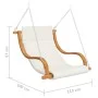 Swing chair with cream cushion curved wood teak finish by vidaXL, Garden rockers - Ref: Foro24-313941, Price: 187,54 €, Disco...