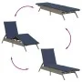 Tumbonas con mesita 2 unidades ratán sintético gris de , Tumbonas - Ref: Foro24-4002716, Precio: 312,86 €, Descuento: %