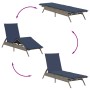 Tumbonas con mesita 2 unidades ratán sintético gris von , Liegen - Ref: Foro24-4002716, Preis: 319,73 €, Rabatt: %