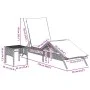 Tumbonas con mesita 2 unidades ratán sintético gris de , Tumbonas - Ref: Foro24-4002716, Precio: 312,86 €, Descuento: %