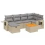 Garden sofa set with beige mixed cushions, 7 pieces, PE rattan. by , Garden sets - Ref: Foro24-3264951, Price: 429,83 €, Disc...