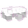 Garden sofa set with beige mixed cushions, 7 pieces, PE rattan. by , Garden sets - Ref: Foro24-3264951, Price: 423,55 €, Disc...