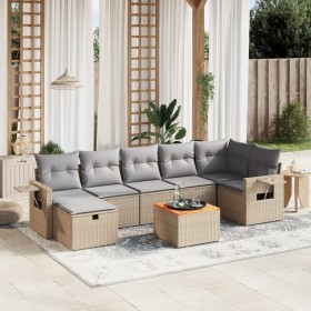 Juego de sofás jardín con cojines beige mezcla 8 pzas ratán PE von , Gartensets - Ref: Foro24-3264958, Preis: 490,52 €, Rabat...