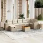Juego de sofás de jardín con cojines beige 8 pzas ratán PE de , Conjuntos de jardín - Ref: Foro24-3265181, Precio: 536,55 €, ...