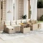 Juego de sofás de jardín con cojines beige 8 pzas ratán PE by , Garden sets - Ref: Foro24-3276047, Price: 562,11 €, Discount: %