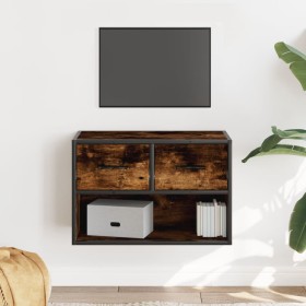 Mueble de TV madera y metal roble ahumado 60x31x39,5 cm von , TV-Möbel - Ref: Foro24-848911, Preis: 51,29 €, Rabatt: %