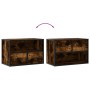 Mueble de TV madera y metal roble ahumado 60x31x39,5 cm von , TV-Möbel - Ref: Foro24-848911, Preis: 51,29 €, Rabatt: %
