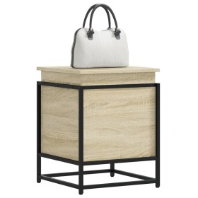 Caja de almacenaje con tapa madera roble Sonoma 40x40x51,5 cm von , Aufbewahrungskörbe - Ref: Foro24-848790, Preis: 46,39 €, ...