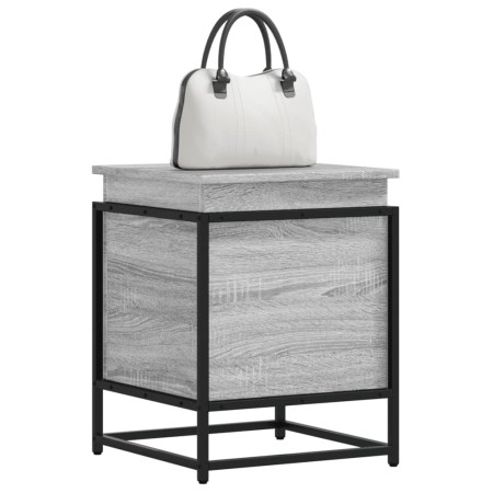 Caja de almacenaje con tapa madera gris Sonoma 40x40x51,5 cm von , Aufbewahrungskörbe - Ref: Foro24-848792, Preis: 46,36 €, R...