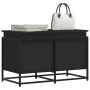 Caja almacenaje con tapa madera ingeniería negro 80x40x51,5 cm de , Cestas para almacenaje - Ref: Foro24-848799, Precio: 71,9...