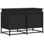 Caja almacenaje con tapa madera ingeniería negro 80x40x51,5 cm de , Cestas para almacenaje - Ref: Foro24-848799, Precio: 71,9...