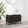 Caja almacenaje con tapa madera ingeniería negro 80x40x51,5 cm by , Storage baskets - Ref: Foro24-848799, Price: 72,88 €, Dis...