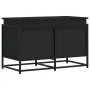 Caja almacenaje con tapa madera ingeniería negro 80x40x51,5 cm de , Cestas para almacenaje - Ref: Foro24-848799, Precio: 71,9...