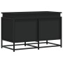 Caja almacenaje con tapa madera ingeniería negro 80x40x51,5 cm by , Storage baskets - Ref: Foro24-848799, Price: 72,88 €, Dis...