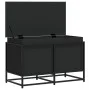 Caja almacenaje con tapa madera ingeniería negro 80x40x51,5 cm de , Cestas para almacenaje - Ref: Foro24-848799, Precio: 71,9...