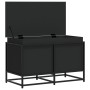 Caja almacenaje con tapa madera ingeniería negro 80x40x51,5 cm by , Storage baskets - Ref: Foro24-848799, Price: 72,88 €, Dis...