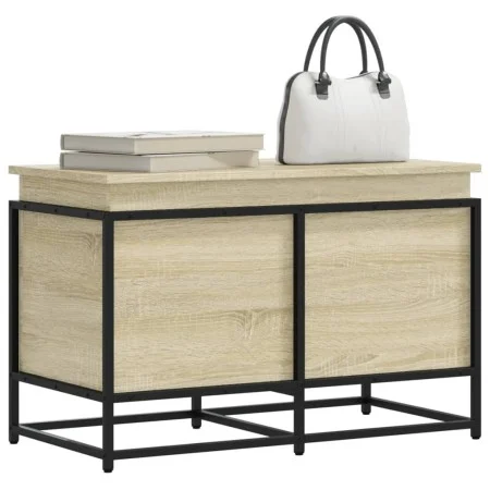 Caja de almacenaje con tapa madera roble Sonoma 80x40x51,5 cm by , Storage baskets - Ref: Foro24-848800, Price: 67,38 €, Disc...