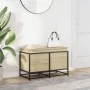 Caja de almacenaje con tapa madera roble Sonoma 80x40x51,5 cm by , Storage baskets - Ref: Foro24-848800, Price: 67,38 €, Disc...