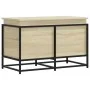 Caja de almacenaje con tapa madera roble Sonoma 80x40x51,5 cm by , Storage baskets - Ref: Foro24-848800, Price: 67,38 €, Disc...