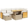 Set sofás de jardín 7 piezas y cojines ratán sintético beige von , Gartensets - Ref: Foro24-3276250, Preis: 480,13 €, Rabatt: %