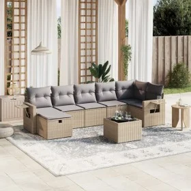 Juego de sofás jardín con cojines beige mezcla 8 pzas ratán PE by , Garden sets - Ref: Foro24-3263825, Price: 495,16 €, Disco...