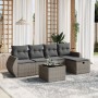 Set de muebles de jardín 6 pzas y cojines ratán sintético gris von , Gartensets - Ref: Foro24-3264096, Preis: 362,48 €, Rabat...
