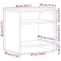 Mesitas de noche 2 uds madera ingeniería envejecida 40x30x40 cm de , Mesitas de noche - Ref: Foro24-855763, Precio: 41,61 €, ...