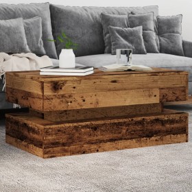 Mesa de centro con luces LED madera envejecida 90x50x40 cm von , Couchtisch - Ref: Foro24-857718, Preis: 108,10 €, Rabatt: %