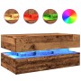 Mesa de centro con luces LED madera envejecida 90x50x40 cm by , Coffee table - Ref: Foro24-857718, Price: 108,10 €, Discount: %