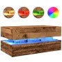 Mesa de centro con luces LED madera envejecida 90x50x40 cm by , Coffee table - Ref: Foro24-857718, Price: 105,39 €, Discount: %