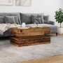 Mesa de centro con luces LED madera envejecida 90x50x40 cm by , Coffee table - Ref: Foro24-857718, Price: 108,10 €, Discount: %