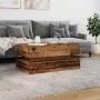 Mesa de centro con luces LED madera envejecida 90x50x40 cm by , Coffee table - Ref: Foro24-857718, Price: 105,39 €, Discount: %