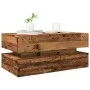 Mesa de centro con luces LED madera envejecida 90x50x40 cm by , Coffee table - Ref: Foro24-857718, Price: 105,39 €, Discount: %