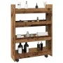 Carro de almacenaje estrecho 4 niveles madera envejecida by , Kitchen and dining carts - Ref: Foro24-855266, Price: 62,45 €, ...